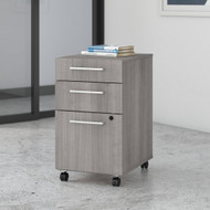 Bush Business Furniture 400 Series Mobile File Cabinet 3-Drawer Platinum Gray - 400SMP3BBFPG