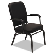 Alera Oversize Stack Chair with Fixed Padded Arms Black (2-Pack) - ALEBT6516