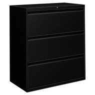 Alera Three-Drawer Lateral File Cabinet 36w x 18d x 39.5h Black - ALELF3641BL