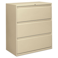 Alera Three-Drawer Lateral File Cabinet 36w x 18d x 39.5h Putty - ALELF3641PY