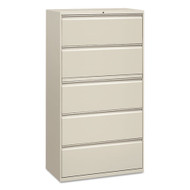 Alera Five-Drawer Lateral File Cabinet 36w x 18d x 64.25h Light Gray - ALELF3667LG