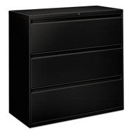 Alera Three-Drawer Lateral File Cabinet 42w x 18d x 39.5h Black - ALELF4241BL