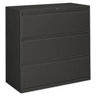Alera Three-Drawer Lateral File Cabinet 42w x 18d x 39.5h Charcoal - ALELF4241CC