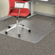 Alera Occasional Use Studded Chair Mat for Flat Pile Carpet 45 x 53 Wide Lipped Clear - ALEMAT4553CFPL