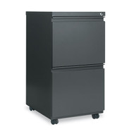 Alera Two-Drawer Metal Pedestal File with Full-Length Pull Charcoal - ALEPBFFCH
