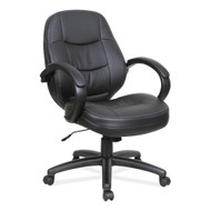 Alera PF Series Mid-Back Bonded Leather Office Chair Black - ALEPF4219