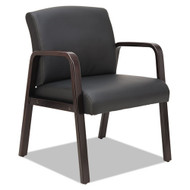 Alera Reception Lounge WL Series Guest Chair Black Seat/Black Back Espresso Base - ALERL4319E