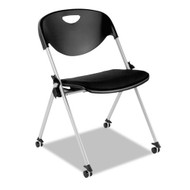 Alera SL Series Nesting Stack Chair Without Arms 2/Carton Black - ALESL651