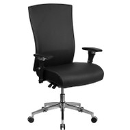 Flash Furniture HERCULES Series 24/7 Intensive Use Black LeatherSoft Multifunction Ergonomic Office Chair - GO-WY-85H-1-GG