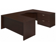 Bush Series C 72W x 30D Right Hand U Station Desk Shell with Lateral File - SRE075MRSU
