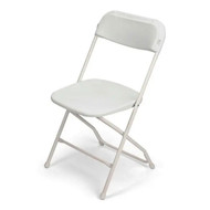 TitanPRO Plastic Folding Chair (Set of 10 chairs) White - PFC2-White