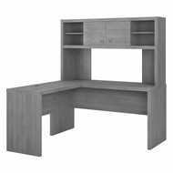 Bush Business Furniture Echo by Kathy Ireland L-Shaped Desk with Hutch Modern Gray - ECH031MG