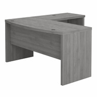 Bush Business Furniture Echo by Kathy Ireland 60W L-Shaped Bow Front Desk Modern Gray - ECH025MG