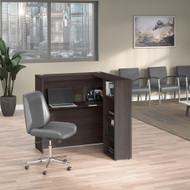 Bush Furniture 48W Reception Desk with Shelves - SCD248SGK-Z1