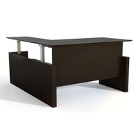 Mayline Medina Height-Adjustable Straight Desk w Return 63" - MNT52H-LDC