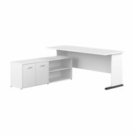 Bush Furniture 72W L Shaped Gaming Desk with Storage - STA012WH