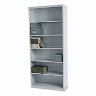 Tennsco Bookcase 78" 6-Shelf Metal Black - TNNB78BK