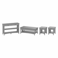 Bush Furniture Salinas Lift Top Coffee Table Desk with Console Table and End Tables Cape Cod Gray - SAL073CG