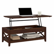 Bush Furniture Key West Lift Top Coffee Table Desk with Storage - KWT348BC-03