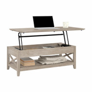 Bush Furniture Lift Top Coffee Table Desk with Storage - KWT348WG-03