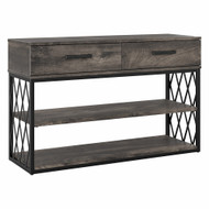 Kathy Ireland Home by Bush Furniture City Park Industrial Console Table with Drawers and Shelves - CPT148GH-03