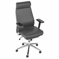  Bush Furniture High Back Leather Executive Office Chair Dark Gray - CH1601DGL-03