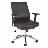 Bush Furniture Mid Back Leather Executive Office Chair Brown - CH1602DBL-03