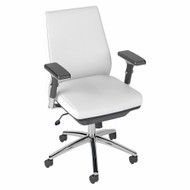 Bush Furniture Mid Back Leather Executive Office Chair White - CH1602WHL-03