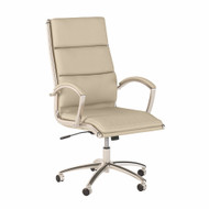 Bush Furniture High Back Leather Executive Office Chair Antique White - CH1701AWL-03