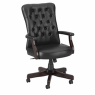 Bush Furniture High Back Tufted Office Chair with Arms Black Leather - CH2303BLL-03