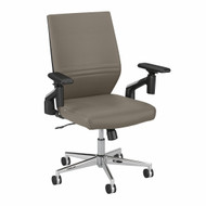 Bush Furniture Mid Back Leather Office Chair Washed Gray - CH2701WGL-03