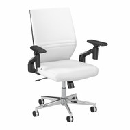 Bush Furniture Mid Back Leather Office Chair White - CH2701WHL-03