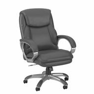 Bush Furniture High Back Leather Executive Office Chair Dark Gray - CH3001DGL-03