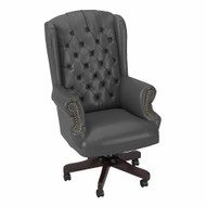 Bush Furniture Wingback Leather Executive Office Chair Dark Gray - CH3501DGL-03