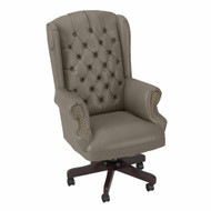 Bush Furniture Wingback Leather Executive Office Chair Washed Gray - CH3501WGL-03