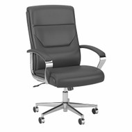Bush Furniture High Back Leather Executive Office Chair Dark Gray - CH3601DGL-03