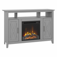 Bush Furniture Key West Tall Electric Fireplace TV Stand for 55 Inch TV Cape Cod Gray - KWS064CG