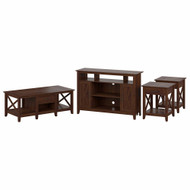 Bush Furniture Key West TV Stand for 70 Inch TV with Coffee Table and End Tables Bing Cherry - KWS071BC