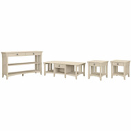 Bush Furniture Salinas Coffee Table with Console Table and Set of 2 End Tables - SAL039AW