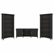 Bush Furniture Salinas TV Stand with Set of 2 Bookcases -SAL042VB
