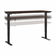 Move 40 Series by Bush Business Furniture 72W x 30D Height Adjustable Standing Desk Black Walnut - M4S7230BWBK