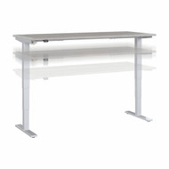 Move 40 Series by Bush Business Furniture 72W x 30D Height Adjustable Standing Desk Platinum Gray / Silver - M4S7230PGSK