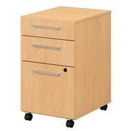 Bush Business Furniture 400 Series Mobile File Cabinet 3-Drawer Natural Maple - 400SMP3BBFAC