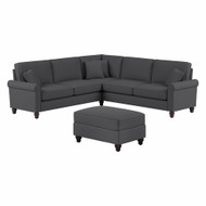 Bush Furniture 99W L Shaped Sectional Couch with Ottoman - HDN003CGH