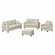 Bush Furniture 85W Sofa with Loveseat, Accent Chair, and Ottoman -HDN020CRH