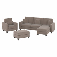 Bush Furniture Sectional Couch with Reversible Chaise Lounge, Accent Chair, and Ottoman - SKT021TNM