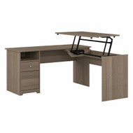Bush Furniture Cabot Collection 60W L Shaped Computer Desk with Drawers Ash Gray - CAB043AG