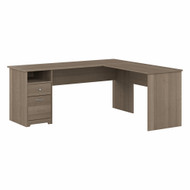 Bush Furniture Cabot Collection 72W L Shaped Computer Desk with Drawers Ash Gray - CAB051AG