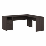 Bush Furniture Cabot Collection 72W L Shaped Computer Desk with Drawers Heather Gray - CAB051HRG