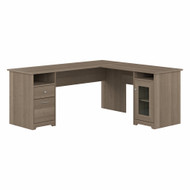 Bush Furniture Cabot Collection 72W L Shaped Computer Desk with Storage Ash Gray - CAB072AG